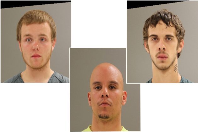 From left, Luke Hamilton, Edward King and Marcus Fultz