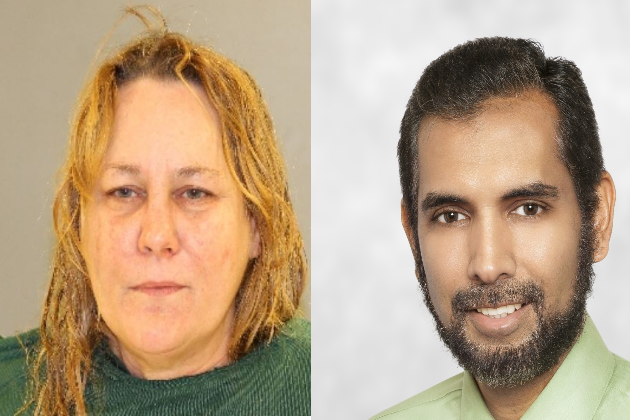 Denise Woodring, left, and the late Dr. Riyaz Nomani.